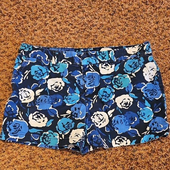 Tommy Hilfiger Pants - TOMMY HILFIGER SHORTS FLORAL 14 BLUE TEAL WHITE FLOWER